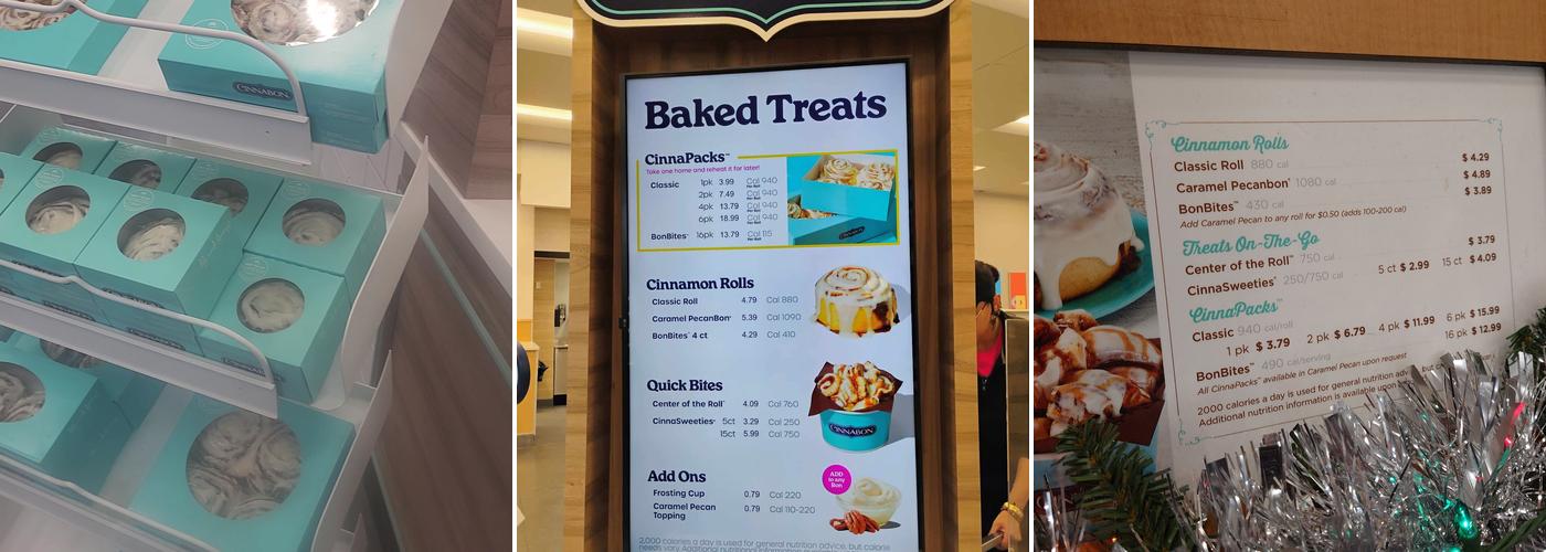 Cinnabon Menu