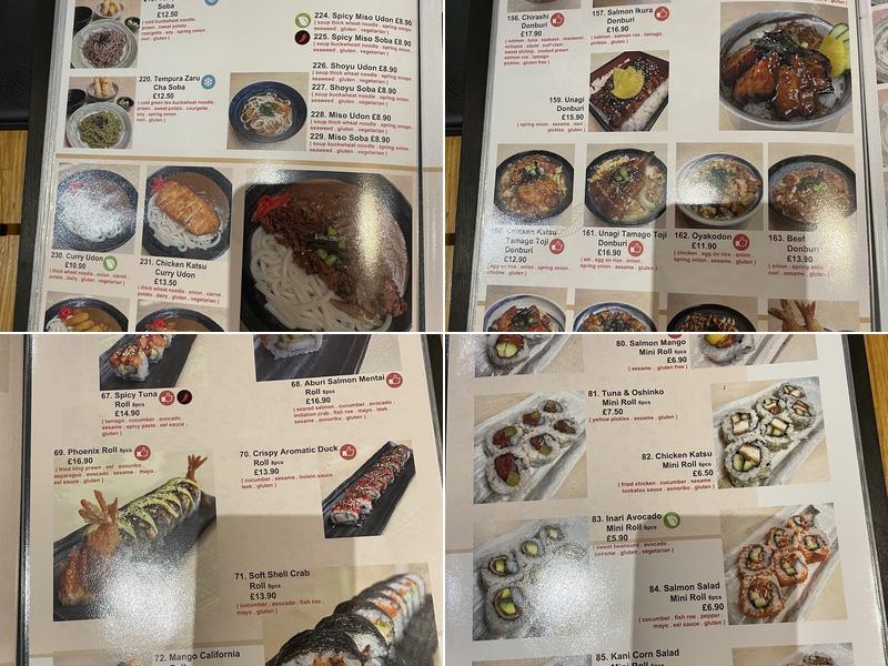 Bath Sushi Menu