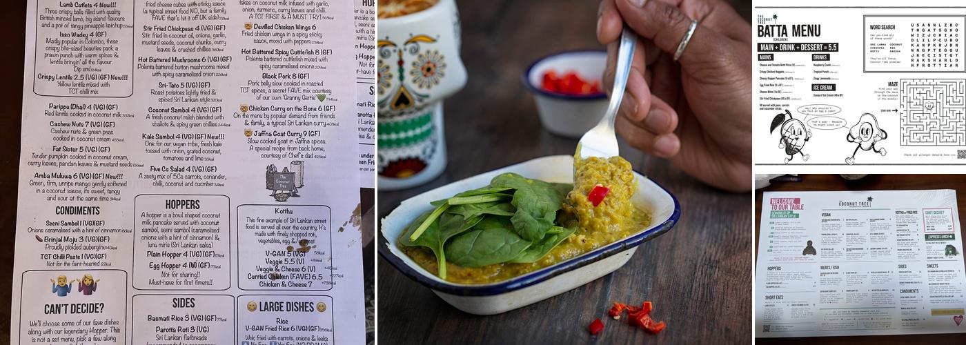 The Coconut Tree Bath Menu