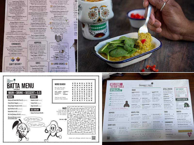 The Coconut Tree Bath Menu