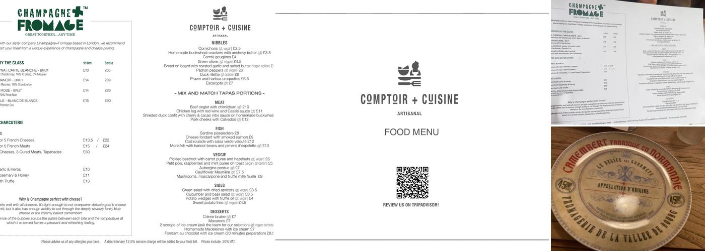 Comptoir+Cuisine Menu