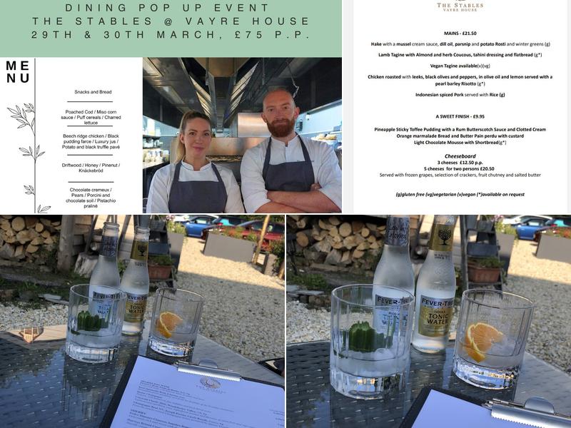 The Stables @ Vayre House Menu