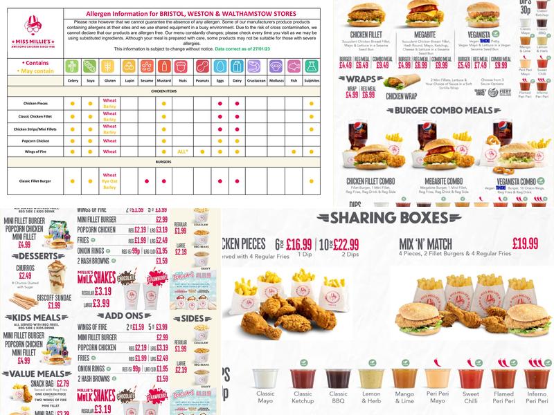 Miss Millie's Fried Chicken Menu