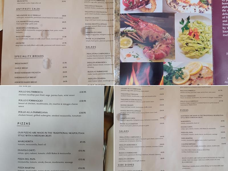 Martini Restaurant Menu