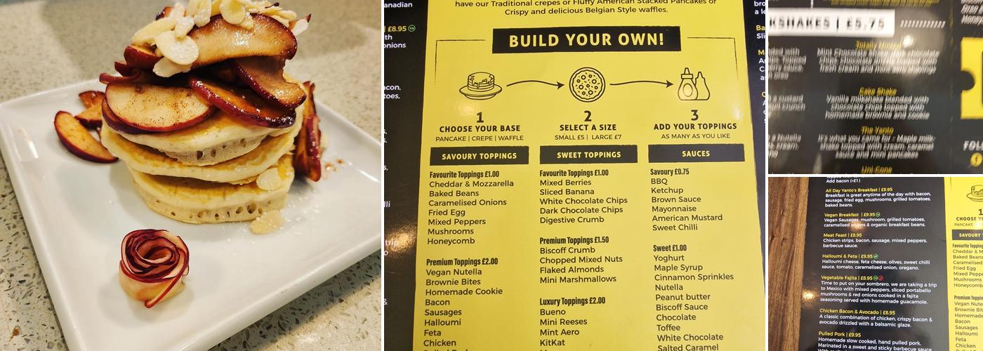 Yanto's Pancake House Menu