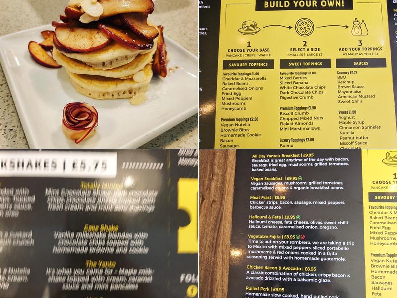 Yanto's Pancake House Menu