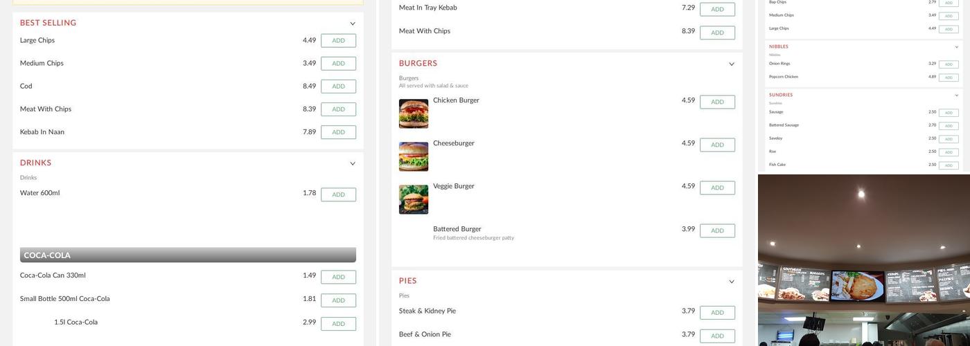 Queen's Fish & Chips Menu