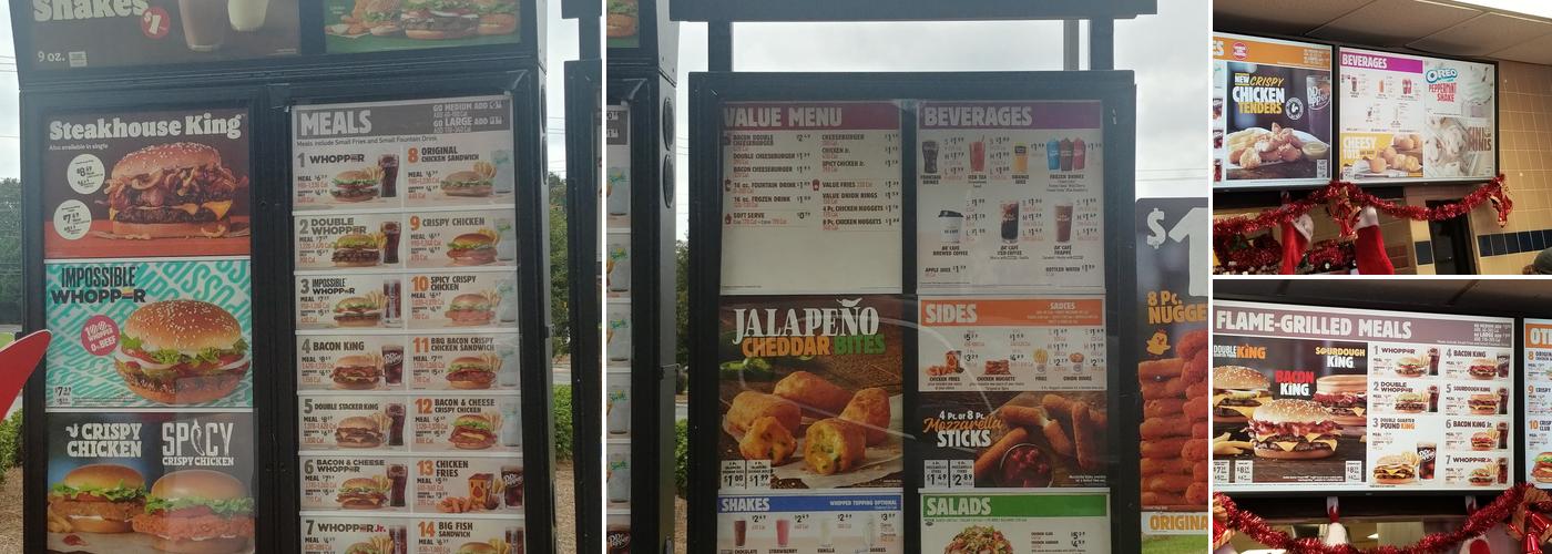 Burger King Menu