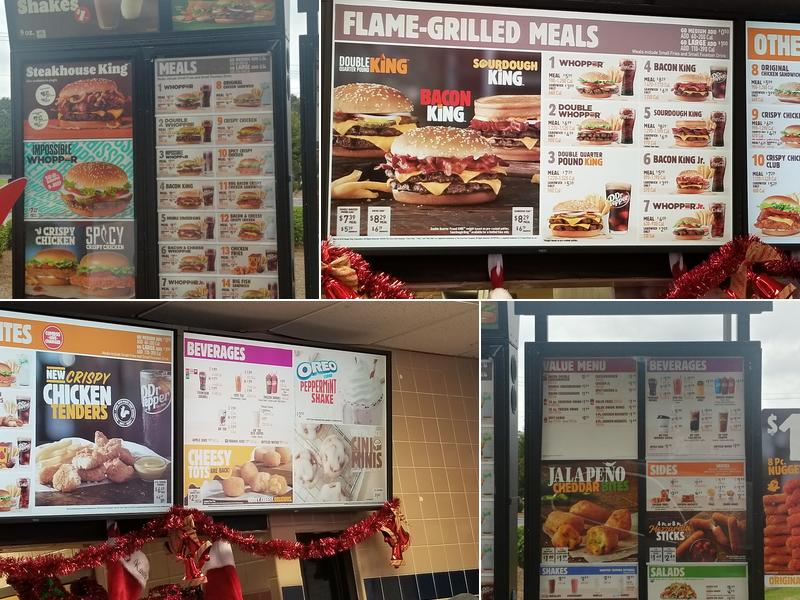 Burger King Menu