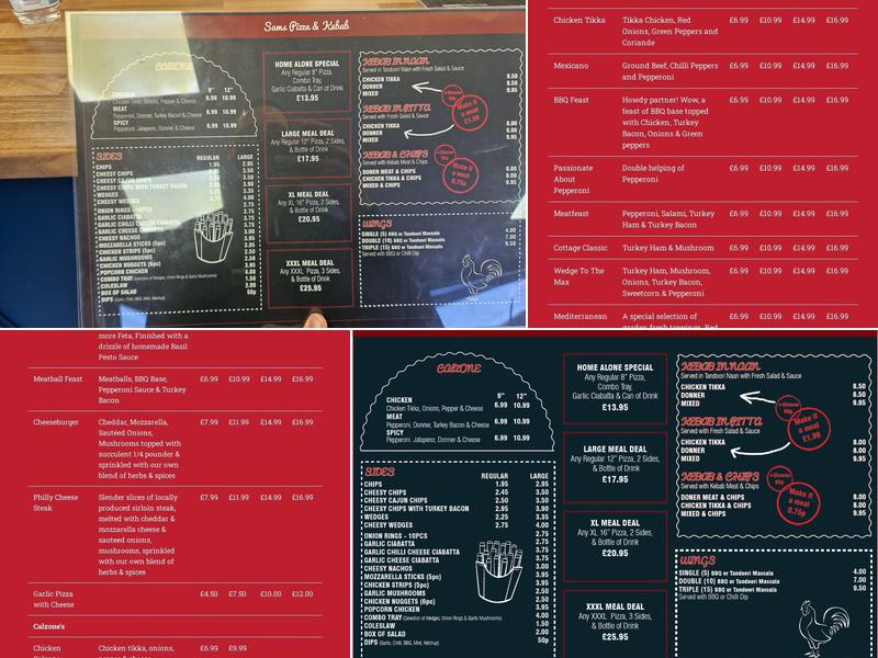 Sam's Pizza & kebab Menu