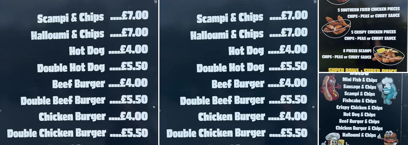 The Village: Mobile Fish & Chip Shop Menu