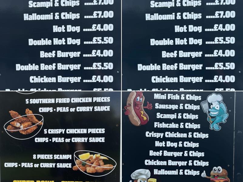 The Village: Mobile Fish & Chip Shop Menu