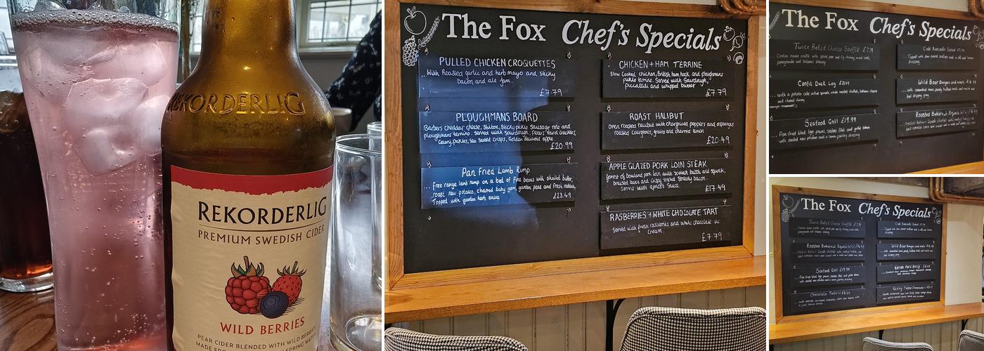 Fox Inn Menu