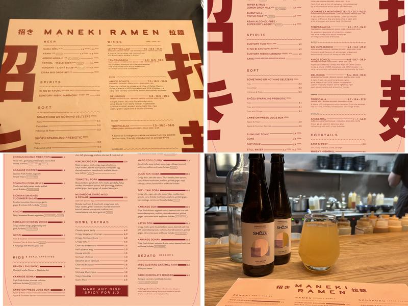 Maneki Ramen Menu