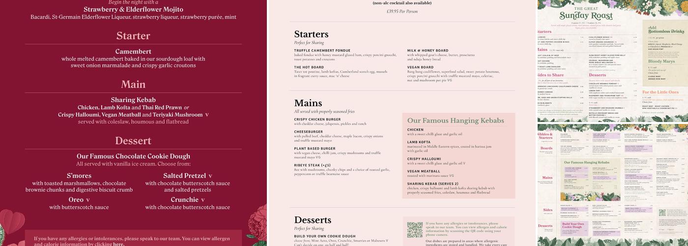 The Botanist Bar & Restaurant Worcester Menu