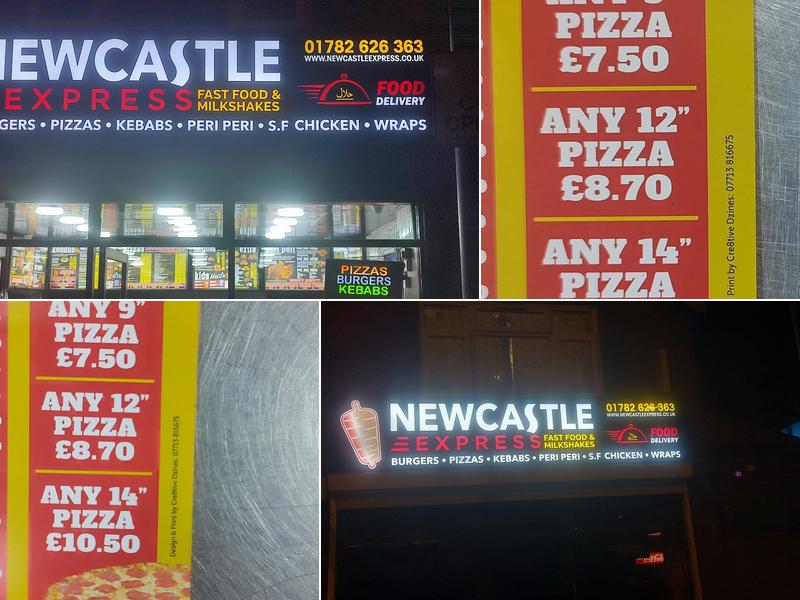 Newcastle Express Menu