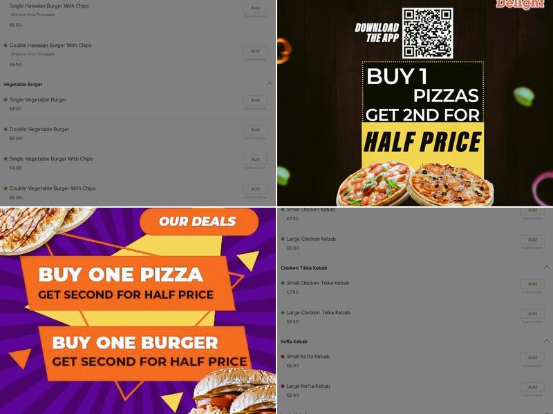 Kashmir Delight Fast Food & Curry House Menu