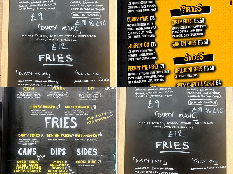 Yard Burgers Mcr Menu