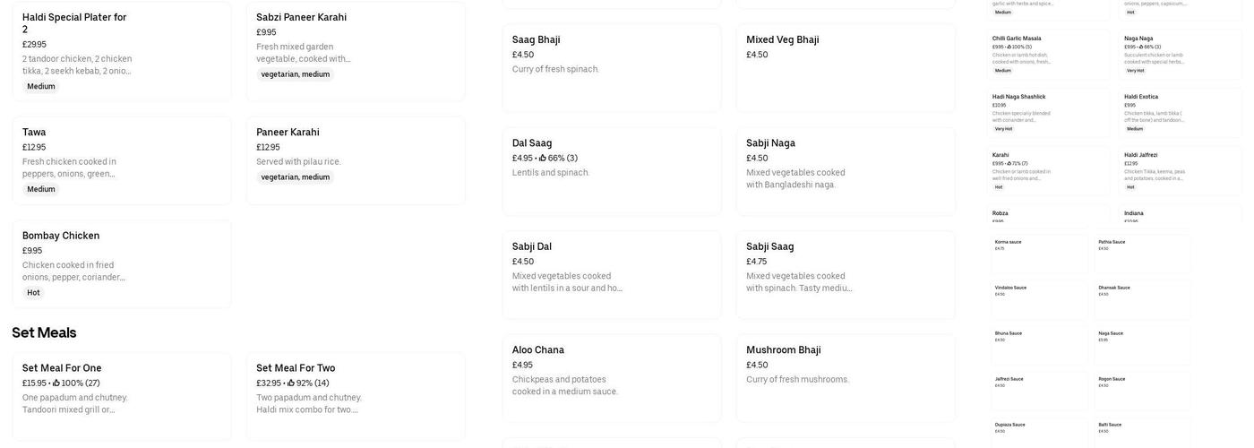 Haldi Lounge & Spice Grill, Manchester Menu