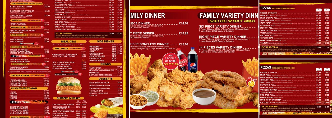 Miami Fried Chicken Menu
