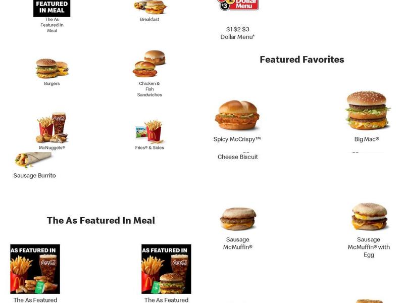 McDonald's Menu