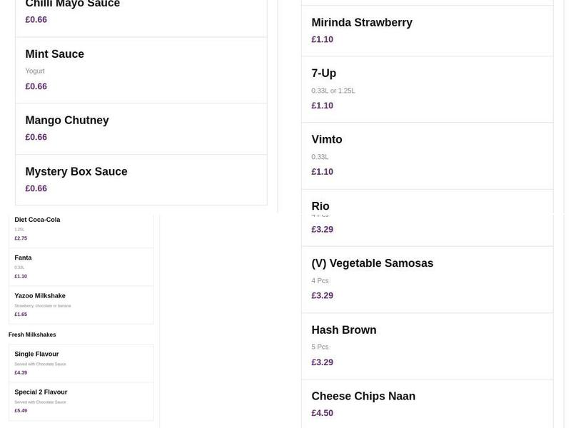 Mystery Box Eccles Menu
