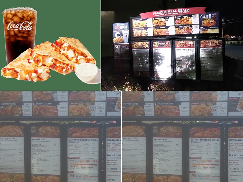Zaxbys Chicken Fingers & Buffalo Wings Menu