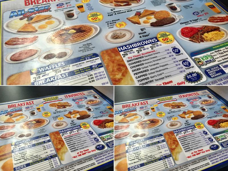 Waffle House Menu