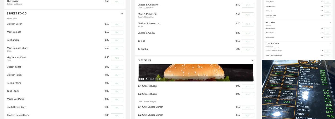 The Chai Guys Harwood Menu