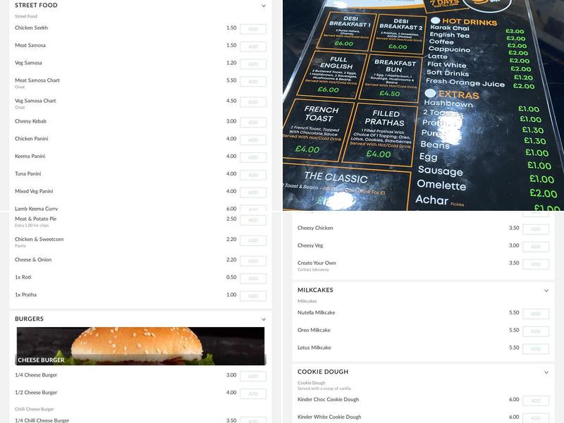 The Chai Guys Harwood Menu