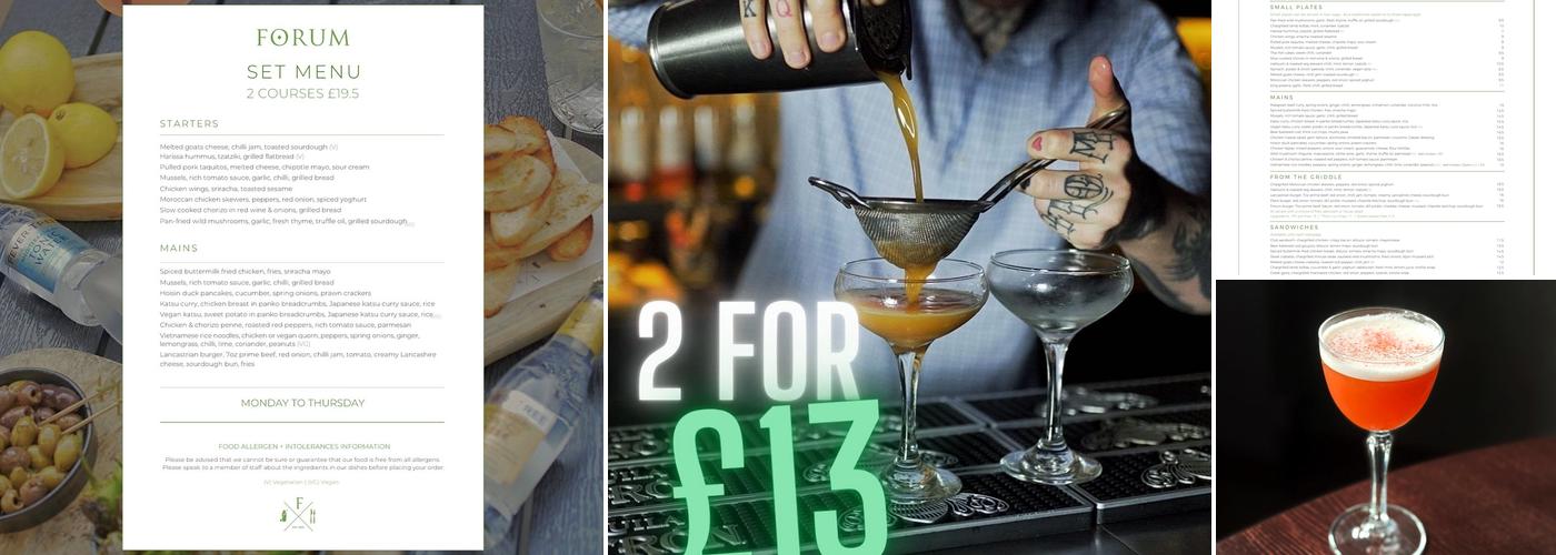 FORUM BAR & KITCHEN Menu