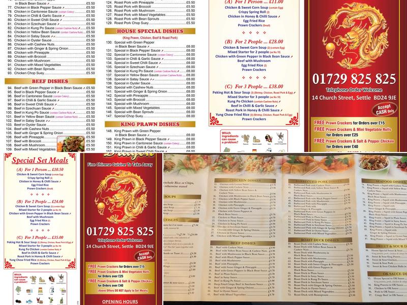 Golden Dragon Menu