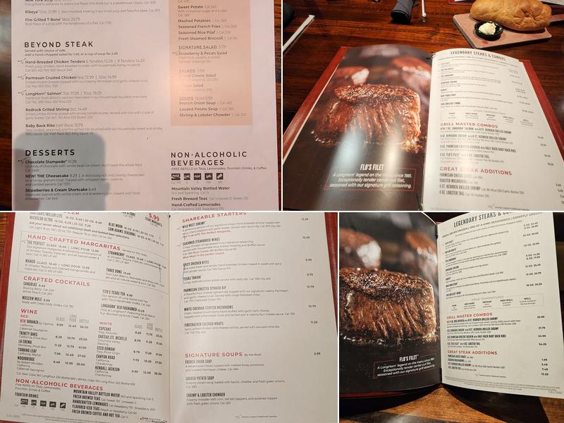 LongHorn Steakhouse Menu