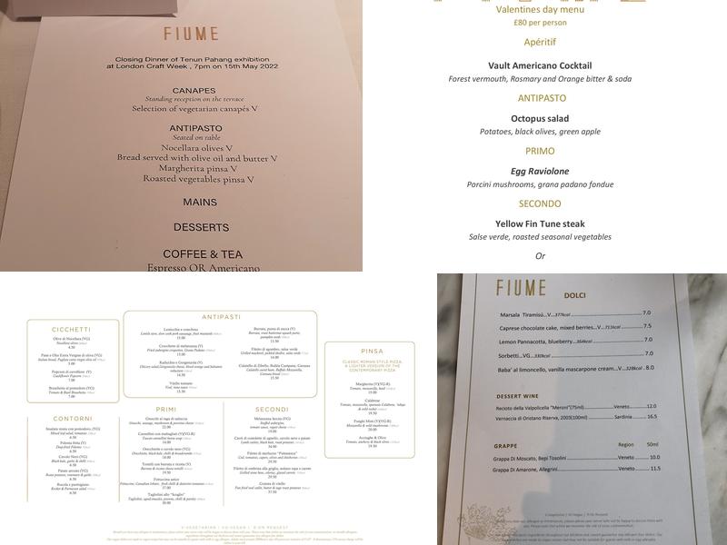 Fiume Menu