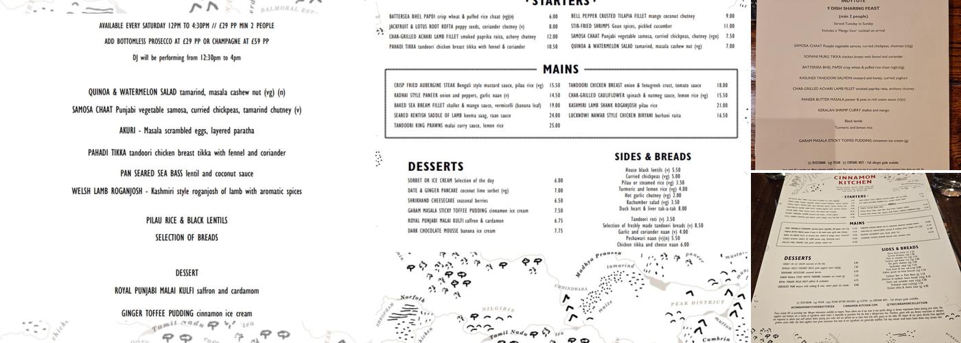 Cinnamon Kitchen Menu