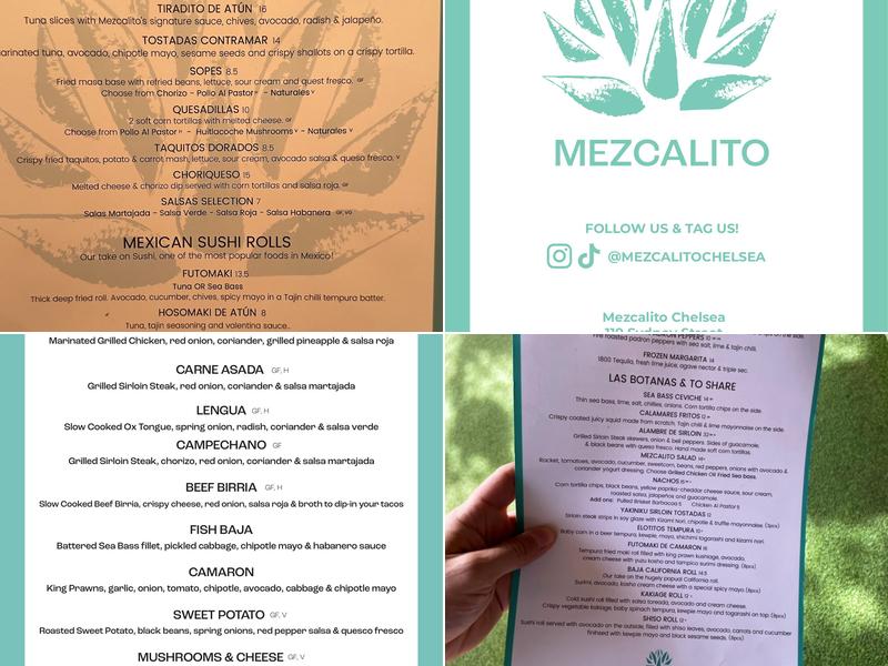 Mezcalito Chelsea Menu