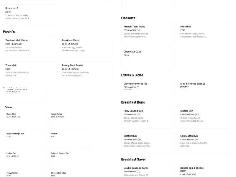 Pasta Express Delivery Menu