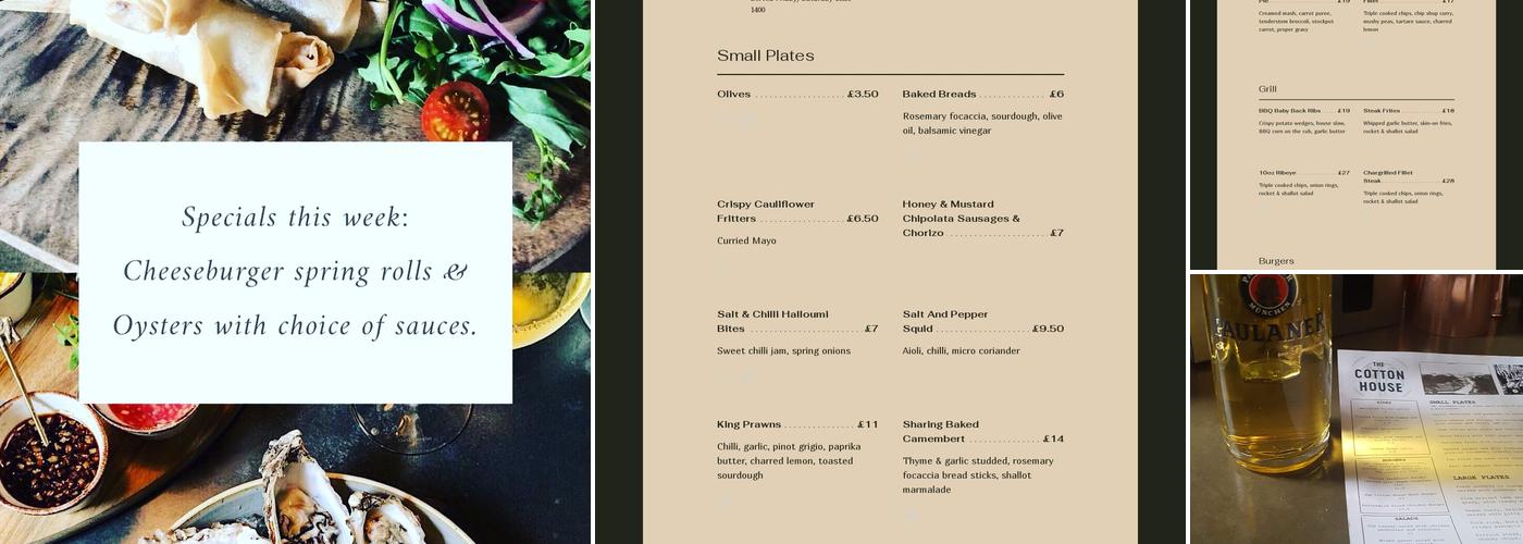 The Cotton House Menu