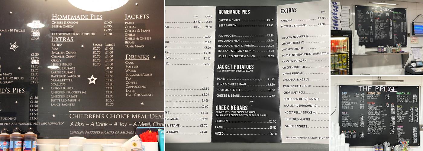 The Bridge Chippy & Restaurant Menu