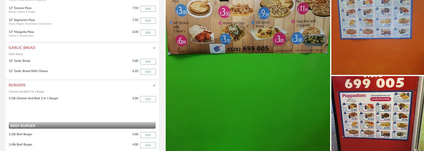 Poppadomcity Indian Take away Menu