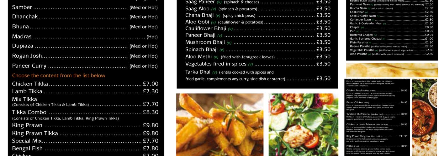 Baksh's Indian kitchen Menu