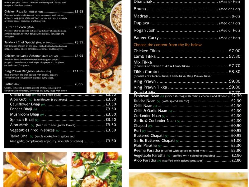 Baksh's Indian kitchen Menu