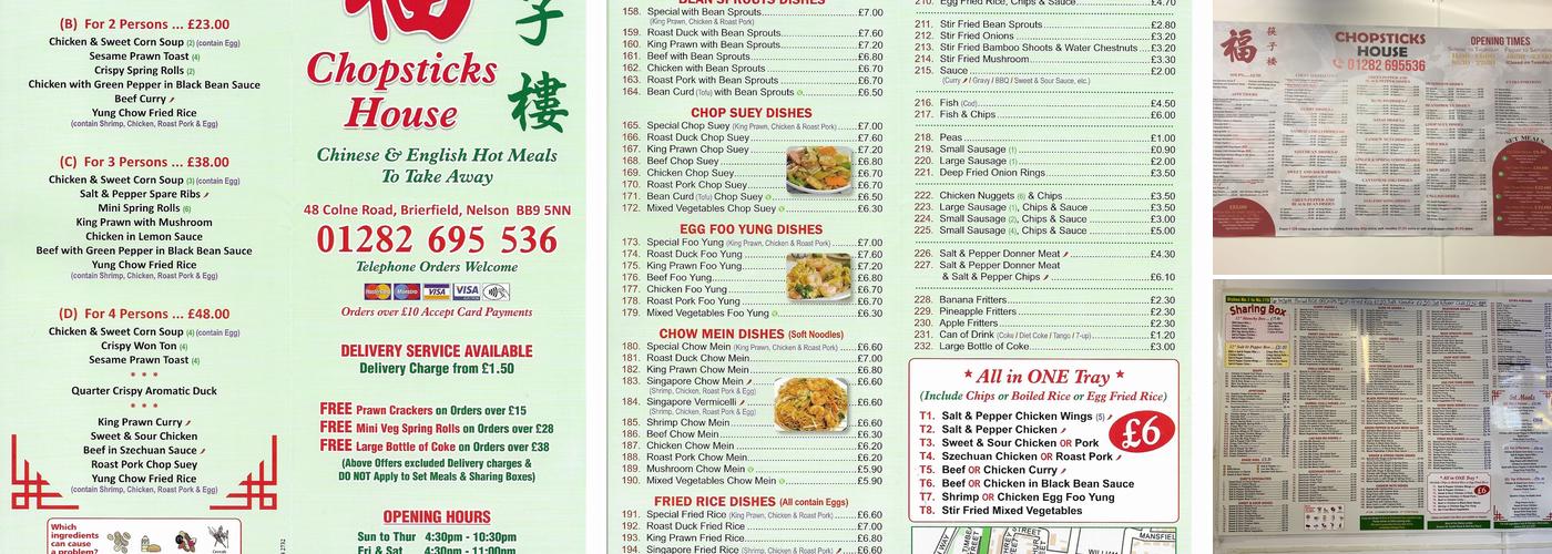 Chopsticks House Menu