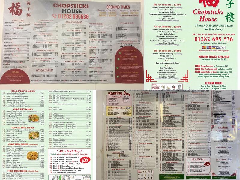 Chopsticks House Menu