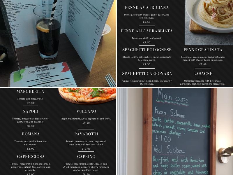 Vetrano Restaurant Menu