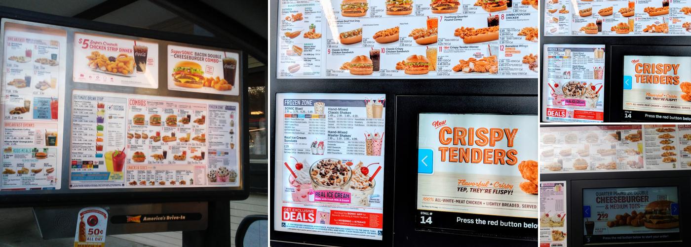 Sonic Drive-In Menu