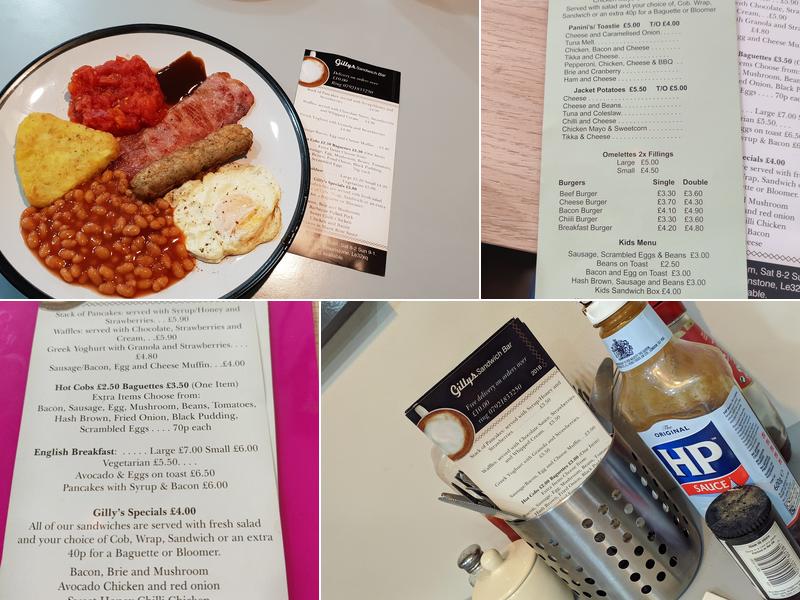 Gilly's Sandwich Bar Menu