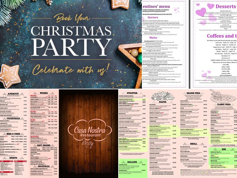 Wigston Casa Nostra Restaurant Menu