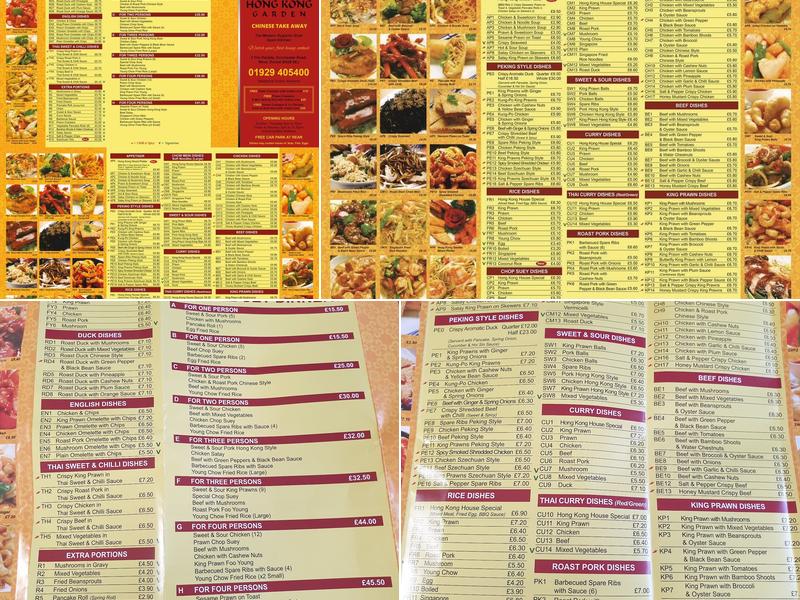 Hong Kong Garden Menu