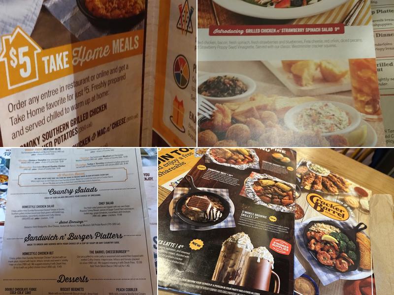 Cracker Barrel Old Country Store Menu